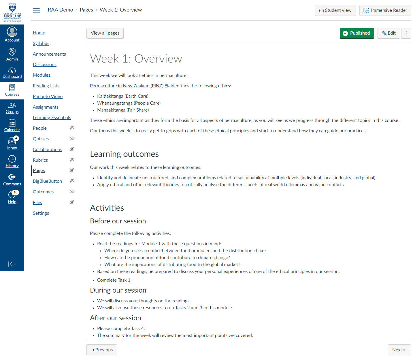 Example headings/text styles
